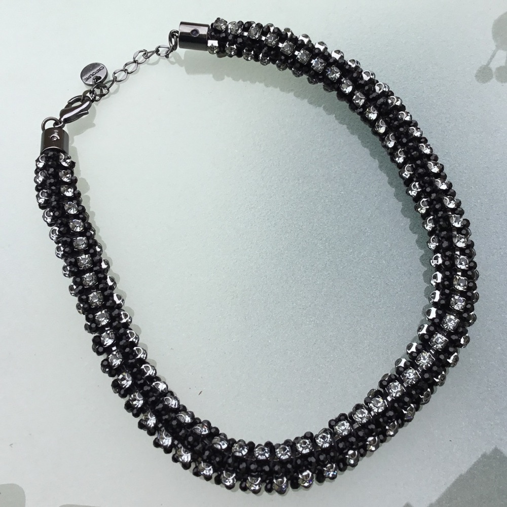 Francesca’s Thick beaded crystal necklace